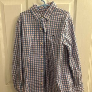 Vineyard Vines Blue and White Casual Button Down Shirt